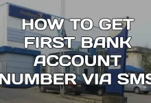 How to check first bank account number via SMS